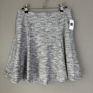 Gap sz S heather gray mini‎ flare skirt NWT